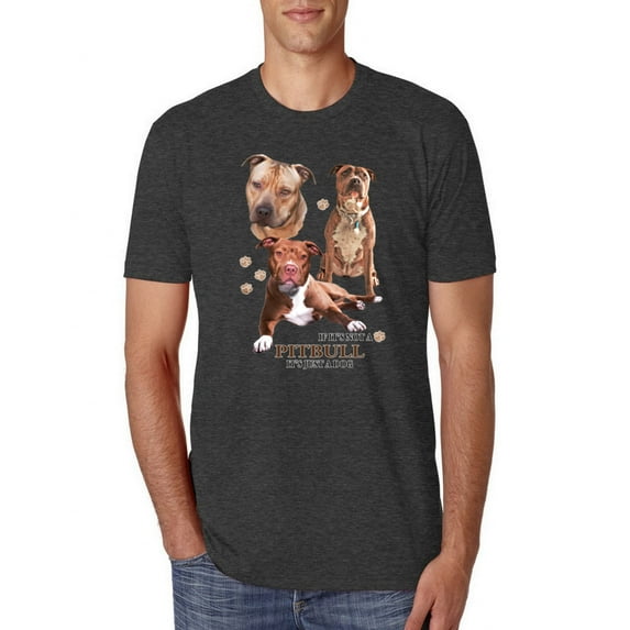 If It's Not a Pitbull It's Just a Dog Gift | Mens Dog Lover Premium Tri Blend T-Shirt, Vintage Black, Large