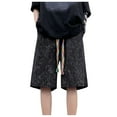 thumbnail image 1 of ameIAEA Men's Summer Beach Shorts Elastic Waisted Drawstring Lounge Shorts Workout Shorts with Pockets, 1 of 4