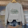 thumbnail image 5 of Elvqul Womens Christmas Sweatshirts Fashion Tops Vintage Crewneck Holiday Long Sleeve Sweatshirts for Women, 5 of 6