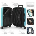 thumbnail image 5 of Virtu 20 inch Hardside Carry-On Expandable Luggage, Front Pocket Luggage Set Spinner Suitcase Set, Teal, 5 of 9