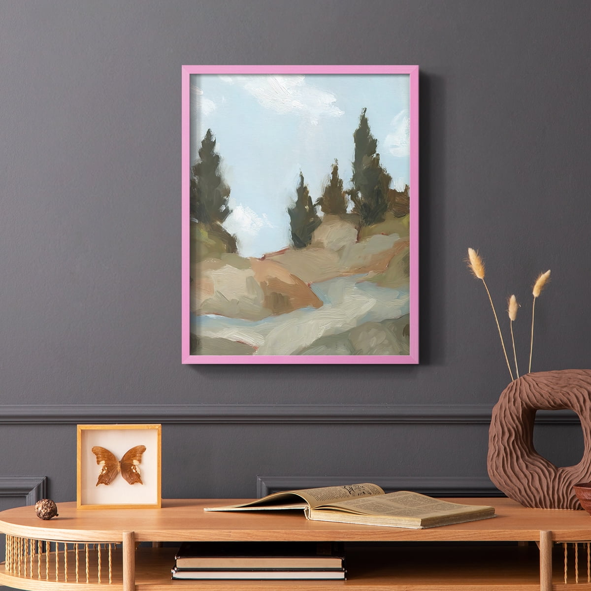 West Fork Hiking Trail II Framed Print in Pink Solid Wood 8 x 10 Framed Print