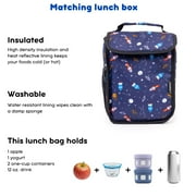 J World Boys and Girls Lollipop 16 Kids Rolling Backpack with Insulated Lunch Bag for School and Travel,Spaceship