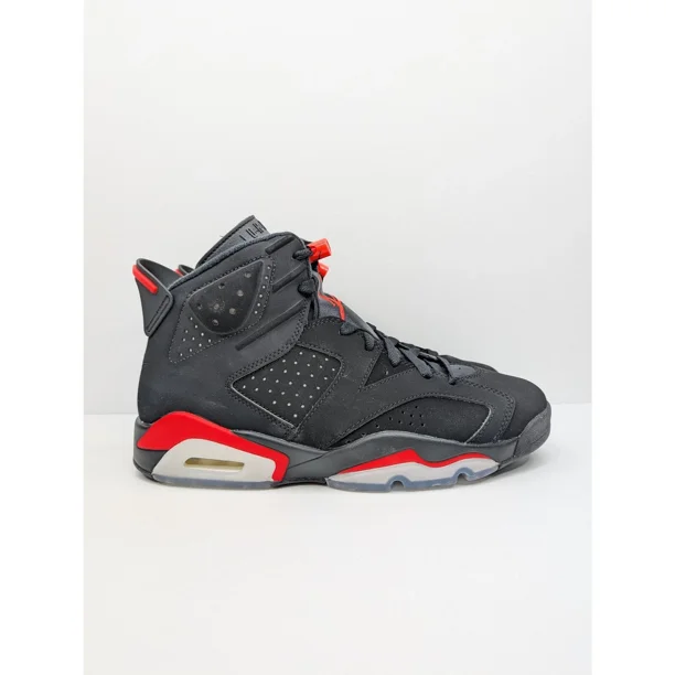 Ni - ke Ni - ke Air Jordan 6 Retro Sneakers Mens 9 Black/Infrared 384664-060 New 2019