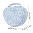 thumbnail image 2 of Unique Bargains Heart-shaped Orchid Print Makeup Bag for Travel White Polyester, 2 of 6