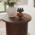 thumbnail image 4 of POVISON 19.69" Modern Minimalist Side Table, MDF, Walnut Veneer, 4 of 8