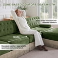 thumbnail image 5 of Soft Velvet Fabric Chesterfield Style Sofa,Button Tufted Design,Floor-grazing Tassel Fringe Skirt,Easy to Assemble,Free Combination,For Living Rooms Rest Areas Bedroom,Green, 5 of 5
