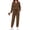 Dark-Coffee, variant on Womens 2 Piece Outfits Sets Lapel Half Zip Sweatsuits Casual Jogger Lounge Sets Fall Tracksuit with Pockets