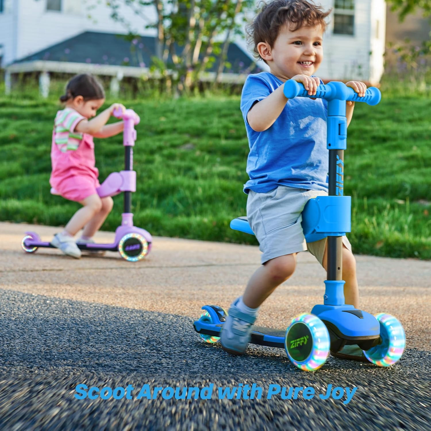 yunn⭐︎kids LIFE yunn⭐︎kids LIFE ZIFFY 2-in-1 Toddler Scooter with Seat, LED