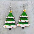 thumbnail image 4 of Xihbxyly Ofertas Flash de Hoy Ofertas Prime Pendientes de Madera Árbol de Navidad Enano Papá Noel Pendientes Colgantes Pendientes de Navidad, 4 of 4
