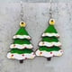 thumbnail image 4 of Árbol de Navidad Luces Pendientes de Madera Conjunto con Santa Claus Enano Muñeco de Nieve Colgantes, Aleación Acrílico Ligero Regalo de Fiesta para Mujeres, Niña, 4 of 4