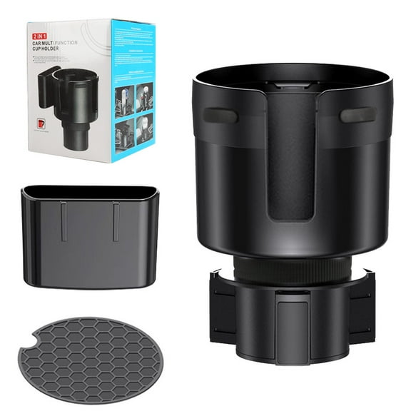 Emlimny Car Cup Holder Expander, Cup Holder Extender Adapter for Car with Adjustable Base, Fits YETI 24/36/46oz, HydroFlask 32/40oz, Large Water Bottles in 2.7"-4.2" (16-46 OZ)