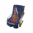 thumbnail image 4 of Santa Soft Flannel Fleece Throw Blanket, Santa Moving on the Sledge with Reindeer and Presents at Xmas Night, Cozy Plush for Indoor and Outdoor Use, 70" x 90", Navy Blue Multicolor, by Ambesonne, 4 of 6