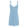 thumbnail image 6 of YSUEJPF Womens Lace Trim Nightgown with Built in Bra V Neck Short House Dress Sleeveless Chemise Sleepwear, 6 of 9