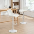 thumbnail image 3 of Kidol & Shellder Bar Stools Set of 2 Soft Adjustable Swivel Counter Stools,White, 3 of 9