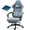 Blue, variant on Dowinx Gaming Chair with Pocket Spring Cushion, Breathable Fabric Computer Chair with Gel Pad, Comfortable Office Chair with Storage Bag, Massage Game Chair with Footrest, Black