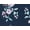 Navy Floral, variant on Woman Within Plus Size No Iron Three-Quarter Sleeve Peachskin Shirt