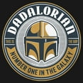 thumbnail image 2 of Girl's Star Wars: The Mandalorian Din Djarin Dadalorian Number One in the Galaxy Sticker Graphic Tee Black / 1 Small, 2 of 4