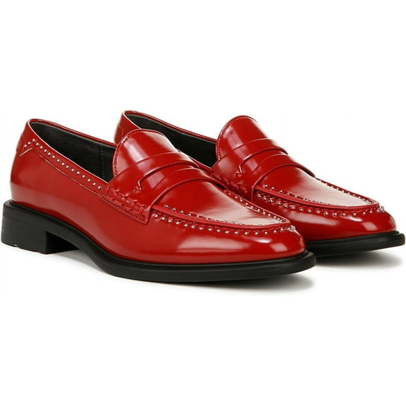 Franco Sarto Women's Eden Loafer Crimson Red Studs 11M