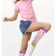 thumbnail image 4 of Ayla 6 Pairs Kids Big Girls Youth Baby Children's Rainbow Strips Design Knee High Socks, 4 of 5
