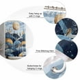 thumbnail image 3 of Mountains Modern Art Shower Curtain, 60" x 72", Golden Moonlight Simple Decoration Waterproof Bathroom Curtain Washable Shower Curtain Set with 12 Hooks, 3 of 6