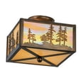 thumbnail image 6 of Meyda Tiffany 22864 Tall Pines 2 Light 14" Wide Semi-Flush Square Ceiling Fixture - Copper, 6 of 6