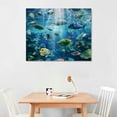 thumbnail image 2 of Orinice Fish Sunlight Ocean Fine Art Aesthetic Poster and Print Wall Painting for Classroom Kitchen Office Farmhouse Bathroom Room Decor Pictures Wall Art for Bedroom Fashion Kitchen Wall Pictures, 2 of 6