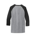 thumbnail image 6 of Port & Co Adult Male Men Heather Long Sleeves T-Shirt AH/Jet Black Small, 6 of 6
