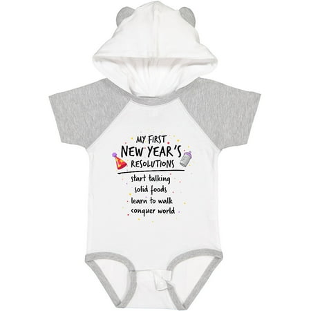 

Inktastic My First New Year s Resolutions Gift Baby Boy or Baby Girl Bodysuit