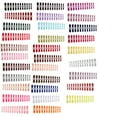 thumbnail image 2 of 1 Set Glue on Nails Medium Length Decorations Stick Wraps of Files Stick Full Cover Wraps Art Decals Artificial Beauty Tool Manicure Kit Decorations 21, 2 of 5