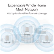 NETGEAR Orbi Whole Home Tri-Band WiFi 6 Mesh Network System (RBK753P) – Router with 2 Satellite Extenders – Security Features - Coverage up to 7,500 sq. ft., 75 Devices - AX5200 (Up to 5.2Gbps)