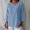 Blue, variant on Linen Tops for Women Loose Fit 3/4 Sleeve Gauze Shirts Casual Drop Shoulder Lightweight Three Quarter Blouses Solid Color Cotton Linen Round Neck and Nine Quarter Sleeves Shirt Hot Pink 3Xl