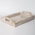 thumbnail image 4 of Handmade Rustic Rattan Serving Tray with Sturdy Handles - Boho Style Decorative Tabletop Tray for Home and Farmhouse, 4 of 4