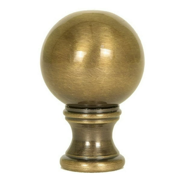 Sphere Lamp Finial Antique Brass 1.5"h
