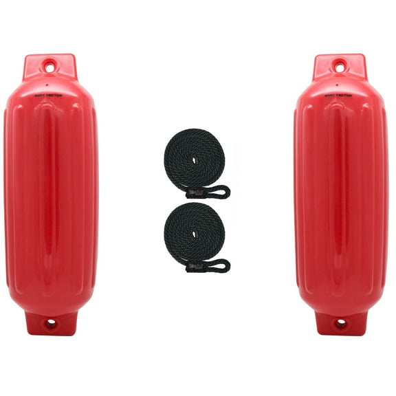 Extreme Max 3006.8538.2 BoatTector Inflatable Fender Value 2-Pack - 10" x 30", Red