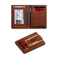 thumbnail image 2 of Billetera ZALVEX de piel delgada con bloqueo RFID para 12 a 15 tarjetas para hombre, 2 of 7