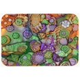 thumbnail image 1 of Carolines Treasures 8971LCB Abstract in Purple Green & Orange Glass Cutting Board- Large, 1 of 2