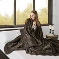 thumbnail image 3 of Beautyrest Heated Microlight to Berber Blanket in Chocolate Queen, 3 of 6