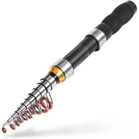 JISBEIFHA Telescopic Fishing Rod 1.0m-2 Fishing Rod Glass Rod Super Short Mini bass Bait Casting Fishing RodA2415