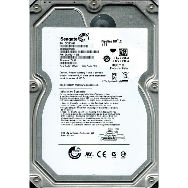 Seagate Stcs P N 9gw134 075 F W Ca13 1tb Wu Walmart Com Walmart Com
