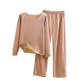 thumbnail image 2 of Lounge Sets for Women Two Piece Pajama Sets Long Sleeve Casual Crewneck Pullover Top and Sleep Pants, 2 of 3