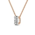 thumbnail image 3 of Lab Diamond Pendant Necklace For Women | 5 Ct IGI Certified Oval Lab Grown Diamond | Ethereal Oval Solitaire Diamond Pendant With Gold Chain | 14K Rose Gold | FG-VS Quality, 3 of 6