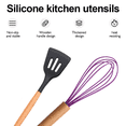 thumbnail image 3 of Utensilios de cocina de la cocina de 2 pedazos, espátula resistente al calor del silicón fijada para los utensilios de cocina antiadherentes, 3 of 5