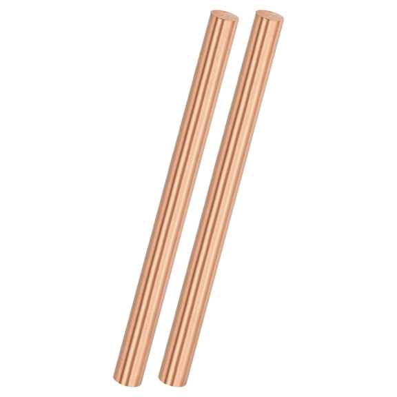 Uxcell 2-Pack Copper Round Rod 8mm x 100mm T2 Copper Stock