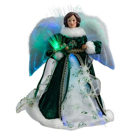 Kurt Adler 12-Inch Fiber Optic Irish Angel