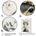 thumbnail image 3 of Designart Cute Baby Heron With Floral Crown Canvas Wall Art, 3 of 5