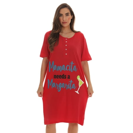 

Just Love Short Sleeve Nightgown Sleep Dress for Women Sleepwear (Red - Margarita Medium)