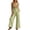 Green, variant on Domzest Rompers for Women Boho Embroidered Floral Wide Leg Jumpsuits Lightweight Sleeveless Overalls with Pockets Green 3XL