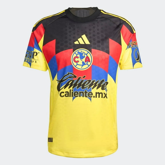 adidas Club America Home Men's Authentic Soccer Jersey 25/26 (US, Alpha, Large, Regular, Regular, Yellow)