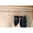 thumbnail image 5 of Chrome Bottom Hanger w/ Adjustable Cushion Clips, Box of 100, 14 Inch Strong Metal Pants Hangers for Slacks or Skirts by International Hanger, 5 of 5