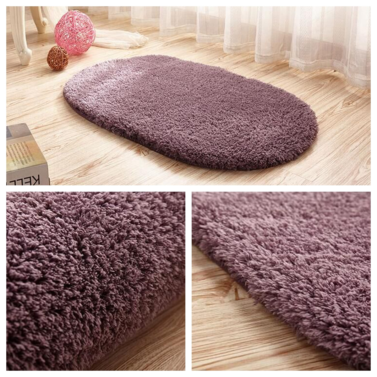 12"x20" Memory Foam Rug Bath Mat Nonslip Bathroom Mat Shower Carpet